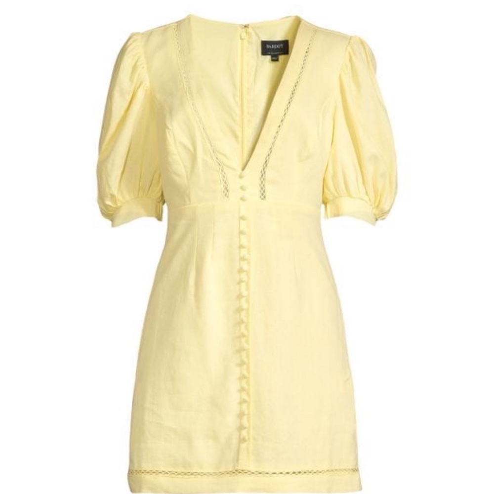 Bardot Light Yellow Mini Dress